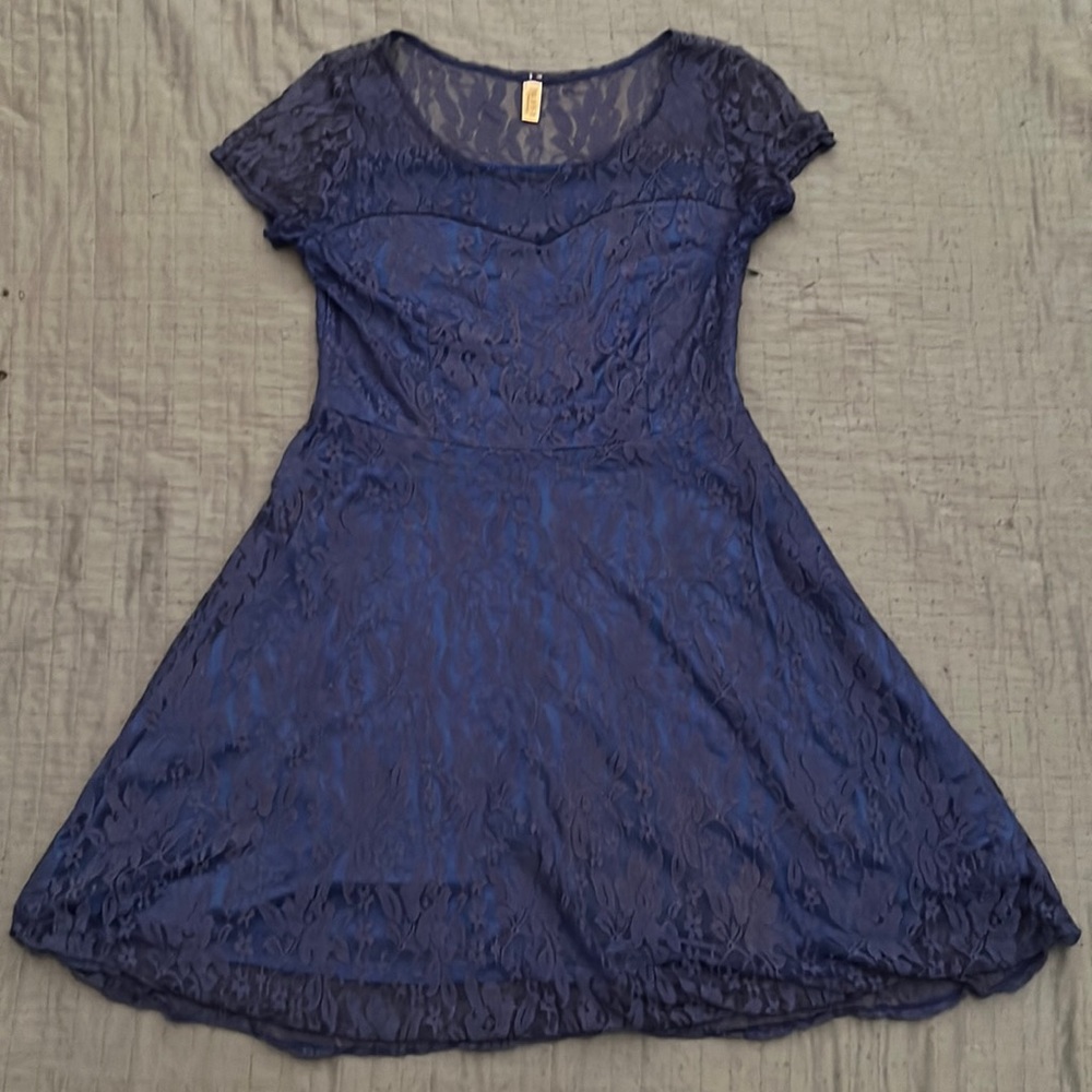 Embroidered Blue Dress